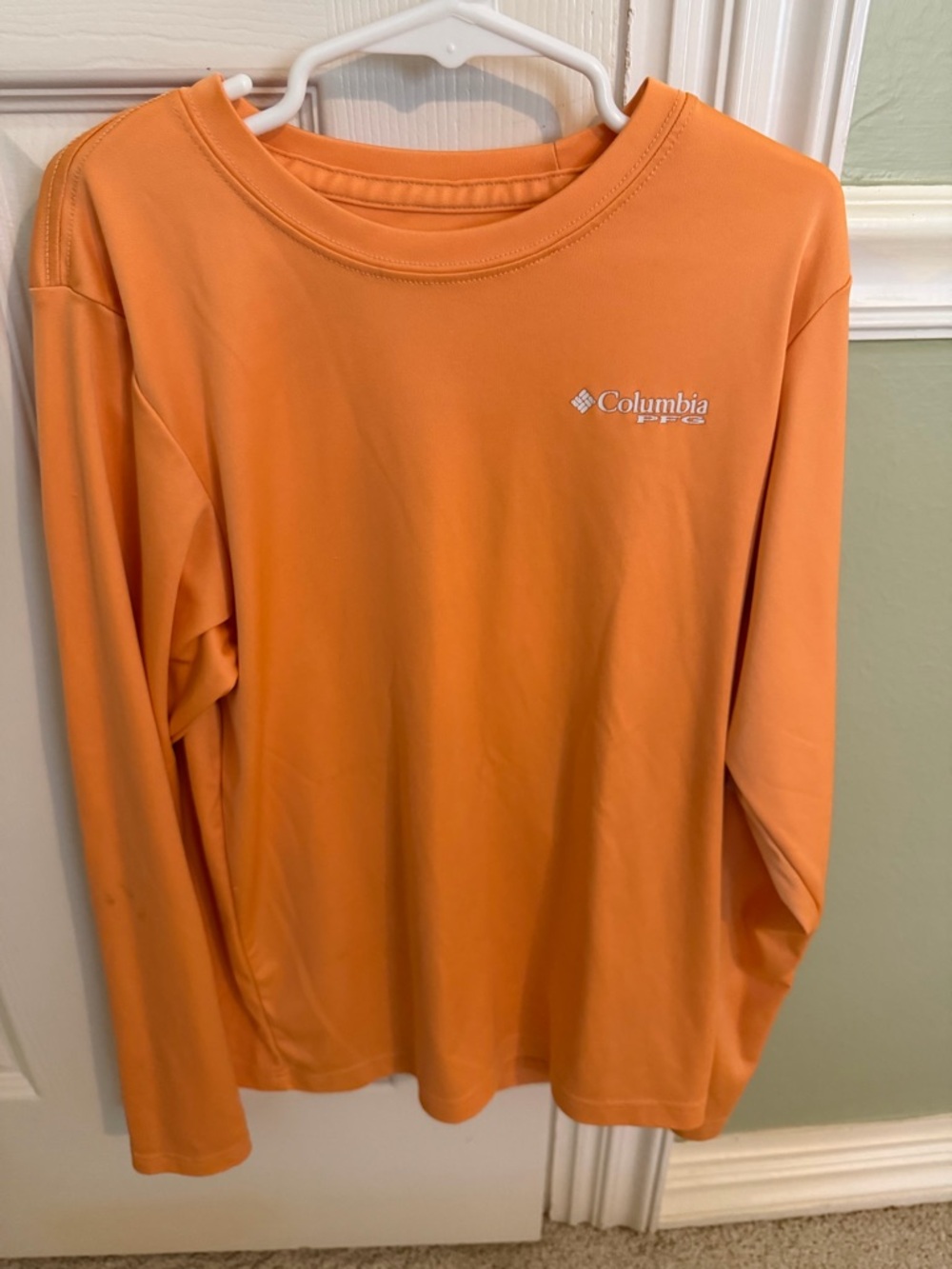 Boys Columbia PFG Long Sleeve Sun Shirt - Bright Orange